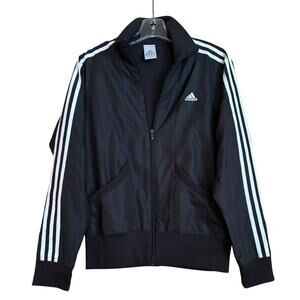 Adidas 3-Stripe Zip Front Long Sleeve Jacket/Sweatshirt, Size Lg, EUC